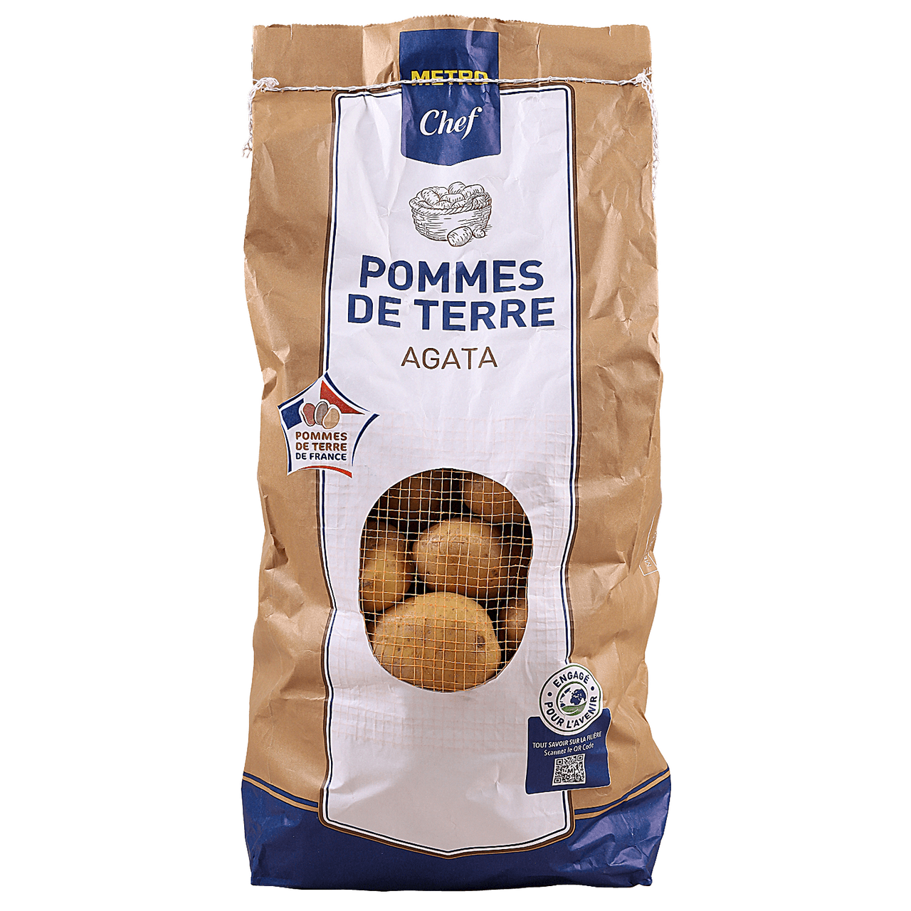 Pomme de terre Agata calibre 50+ catégorie 1 France 12.5 kg