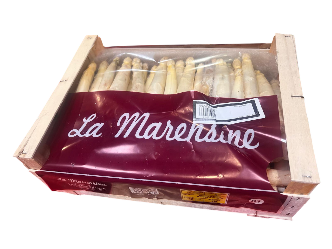 Asperge blanche/violette Marensine calibre 16+ catégorie 2 France 5 kg