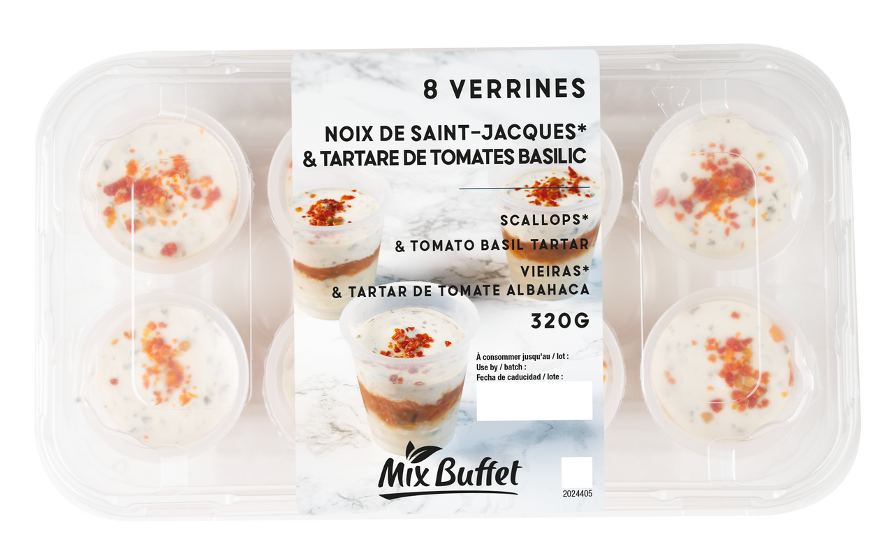 Mix Buffet Verrines de noix de Saint-Jacques x8 