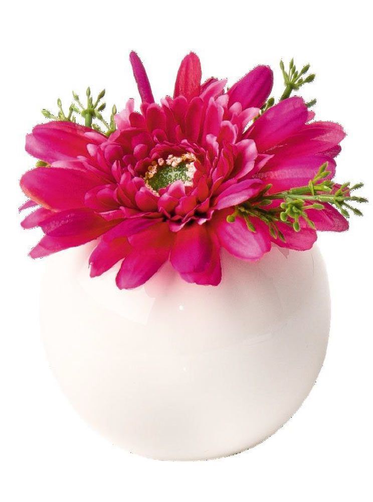 Gerbera rose dans pot céramique 12 cm