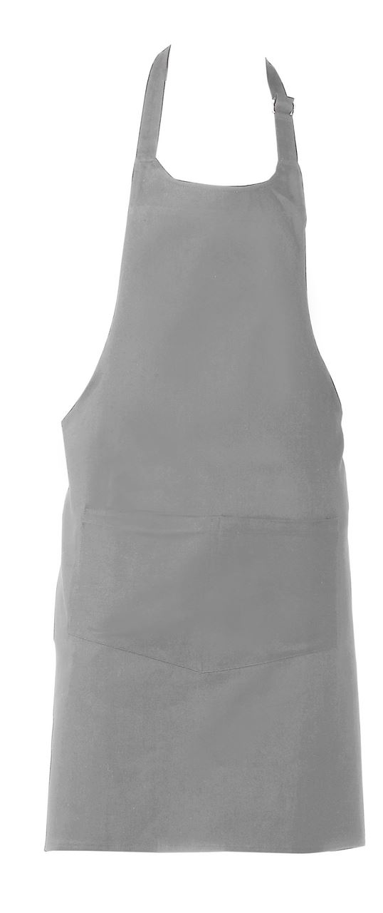 Tablier bavette uni gris