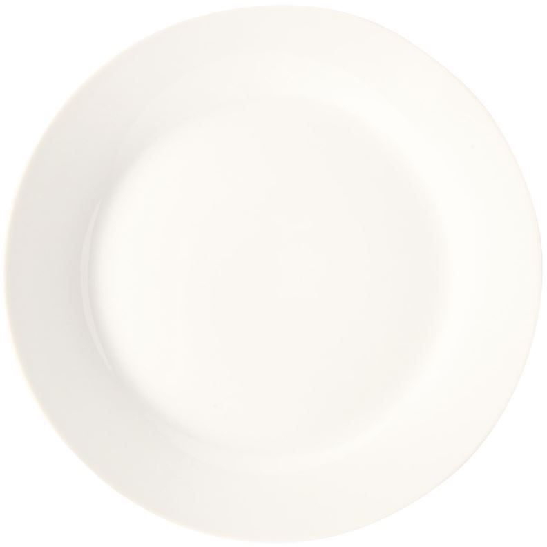 Assiette plate ronde Ailes blanc 20 cm x 6