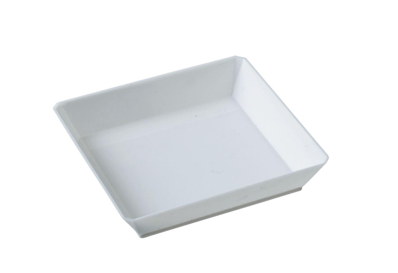 Assiette Quartz Solia matière naturelle blanc 9 x 9 cm (vendu par 200)