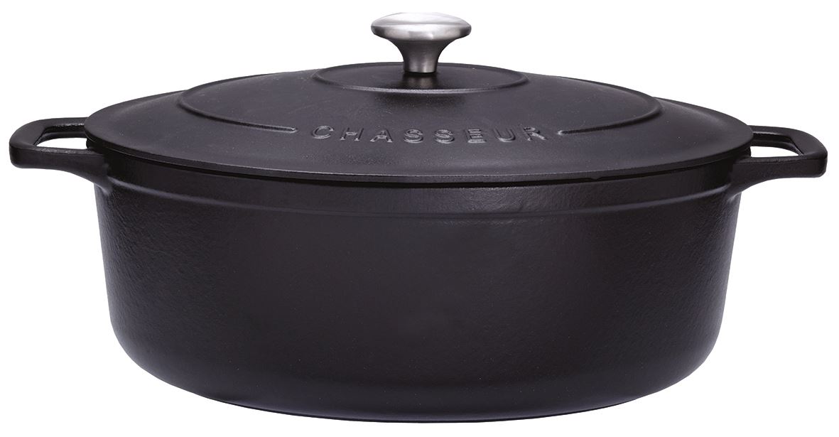 Cocotte en fonte ovale noir mat 21.7 x 17.7 cm Matfer - 71111