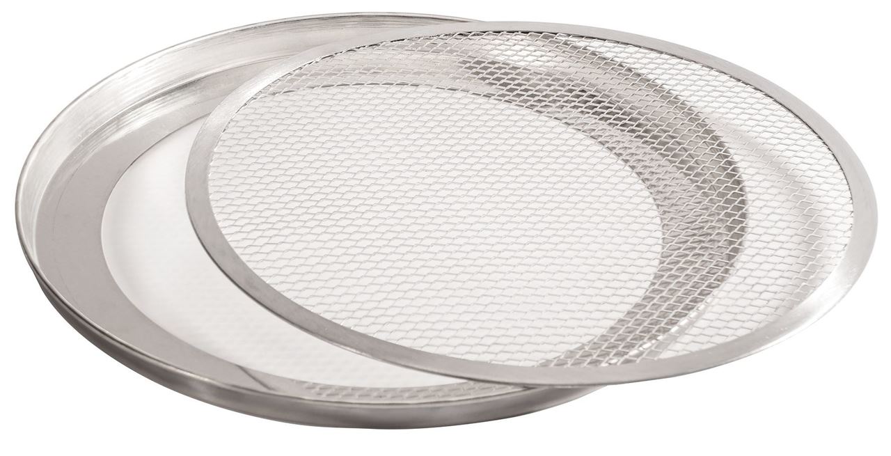 Moule fer blanc tourtière à pizza Louise avec grille 26 cm Matfer - 340719