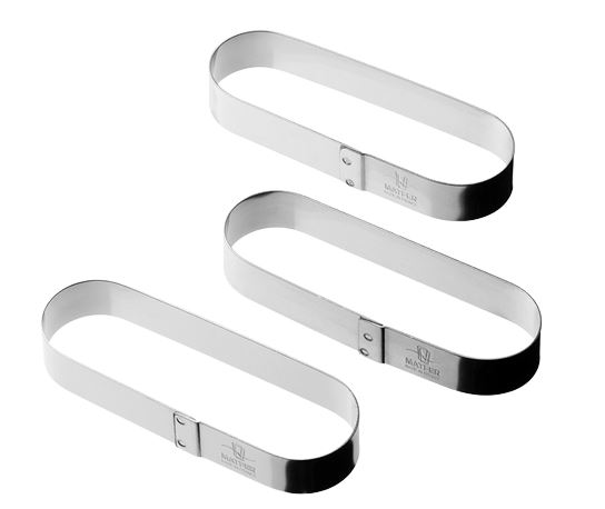 Cercle à tarte inox oblong 20 cm Matfer - 371330