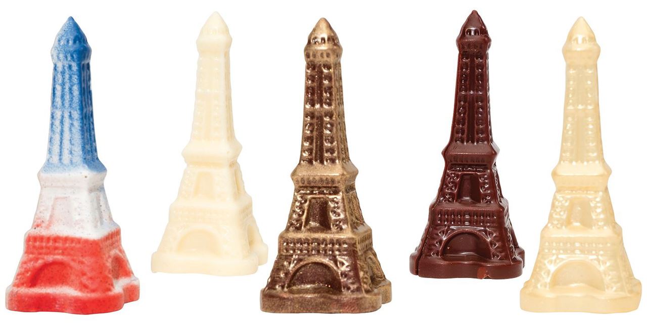 Plaque chocolat copolyester 14 Tour-Eiffel 7 g Matfer - 380278