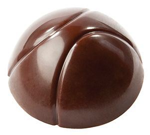 Plaque chocolat copolyester 21 demi-sphères à 2 rayures 5.5 g Matfer - 383600