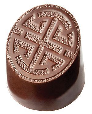 Plaque chocolat copolyester 20 bonbons Bali 12.5 g Matfer - 383211