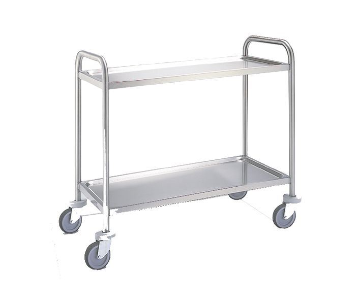 Chariot de transport inox 2 étagères CSD-102