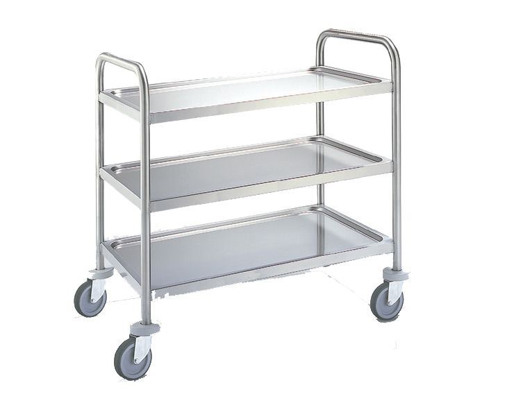 Chariot de transport inox 3 étagères CSD-93