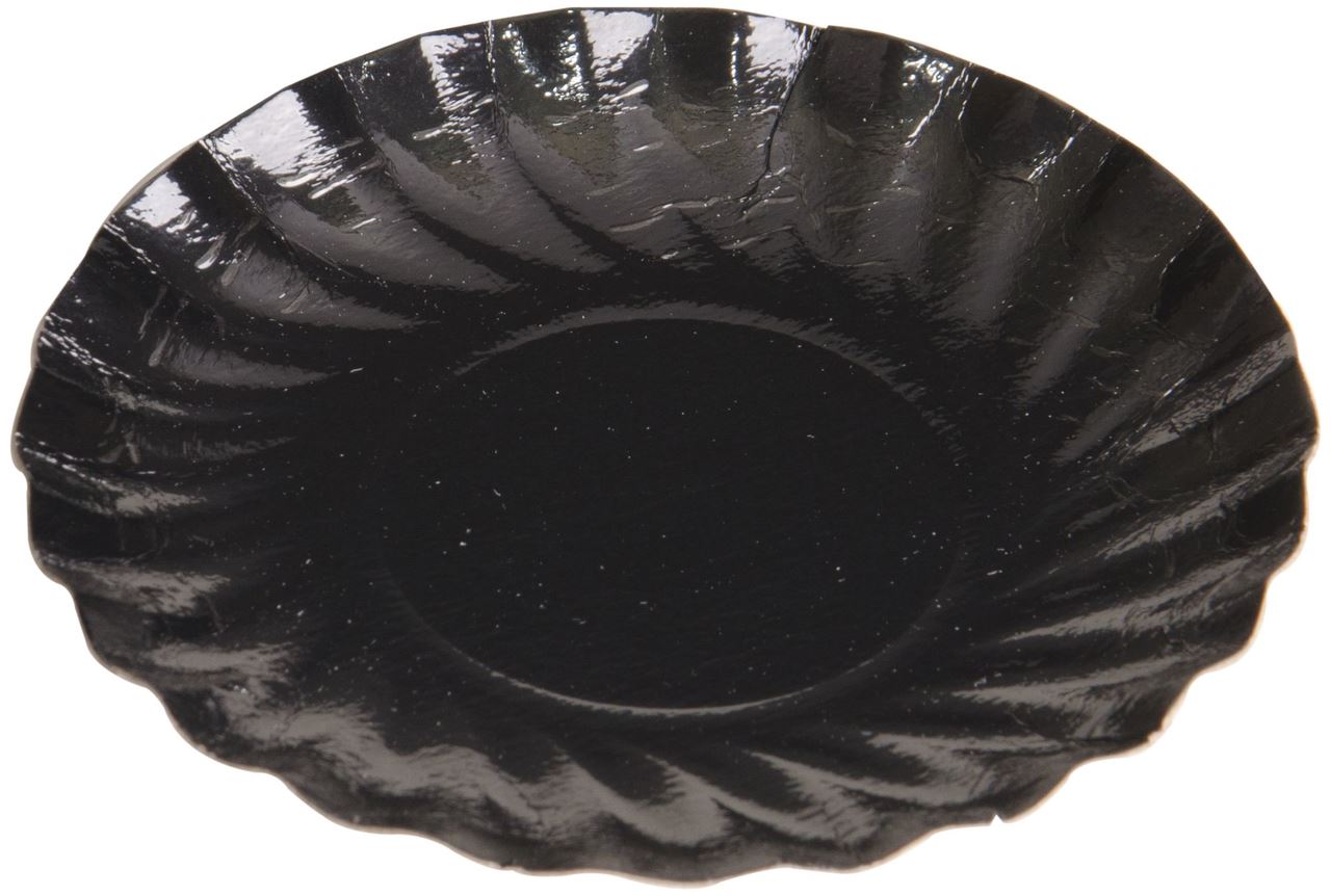 Mini assiette jetable noir 9.7 cm (vendu par 200)