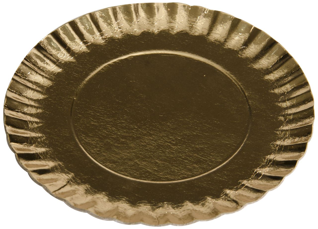 Mini assiette jetable or 9.7 cm (vendu par 200)