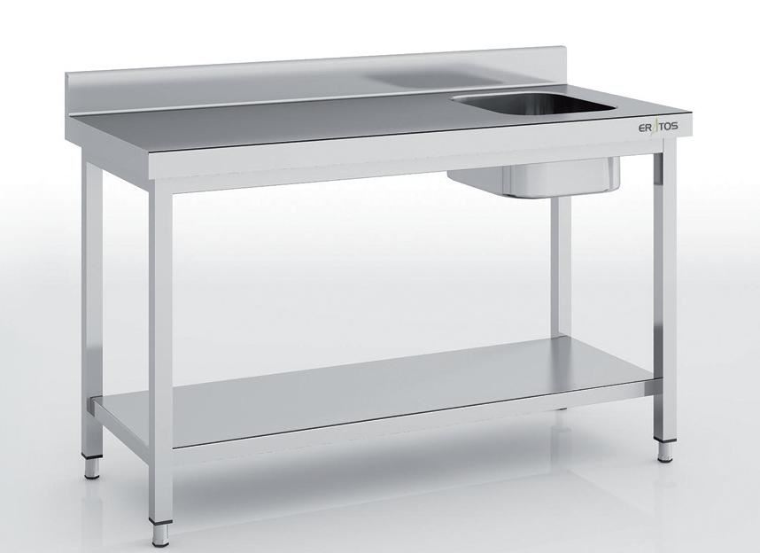 Table inox chef série 600 MCCD60-180DE longueur 180 cm