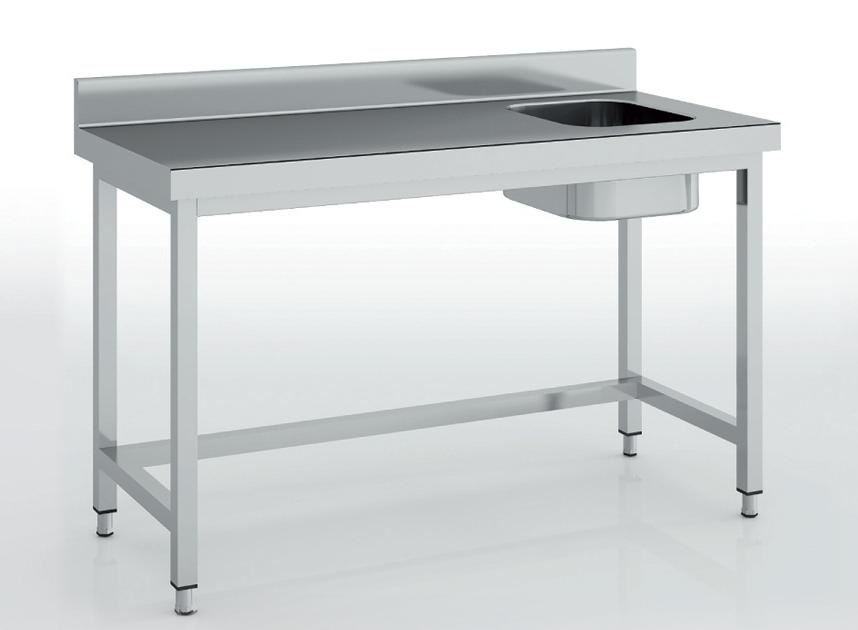 Table inox chef série 700 MCCD70-140D longueur 140 cm
