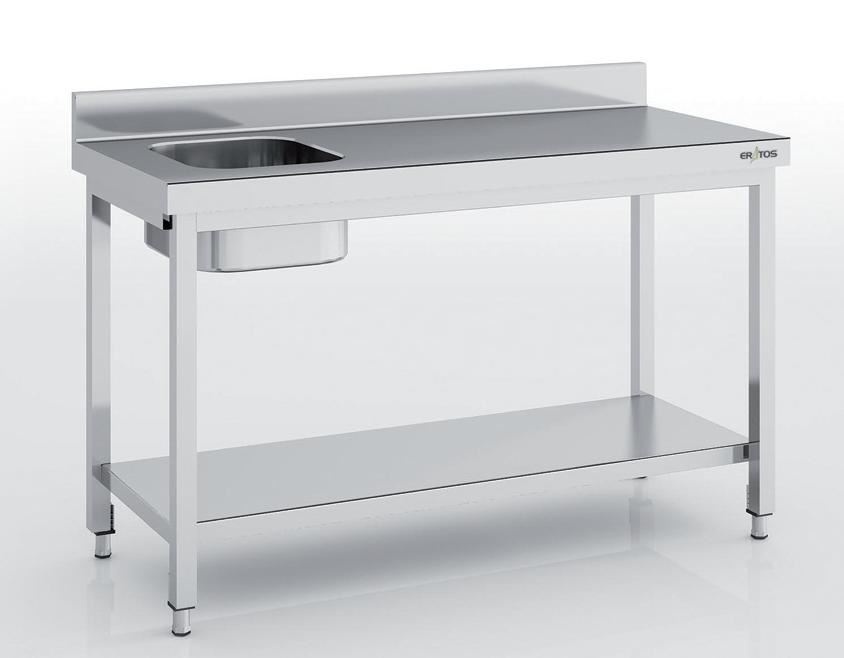 Table inox chef série 700 MCCD70-180IE longueur 180 cm