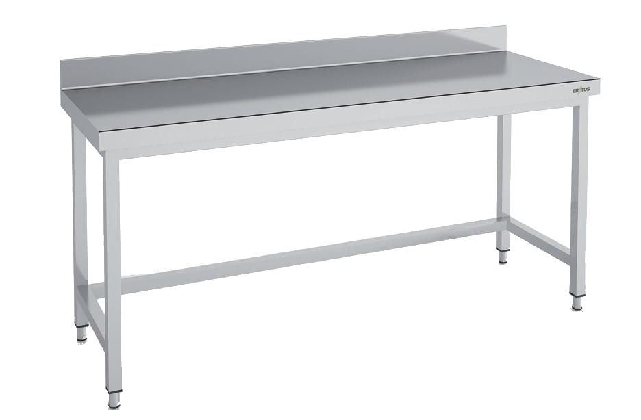 Table inox adossée série 700 MMSD70-200 longueur 200 cm