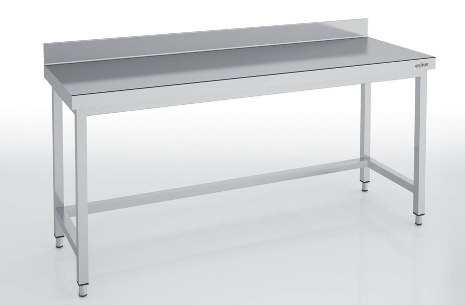 Table inox adossée série 700 MMSD70-140 longueur 140 cm