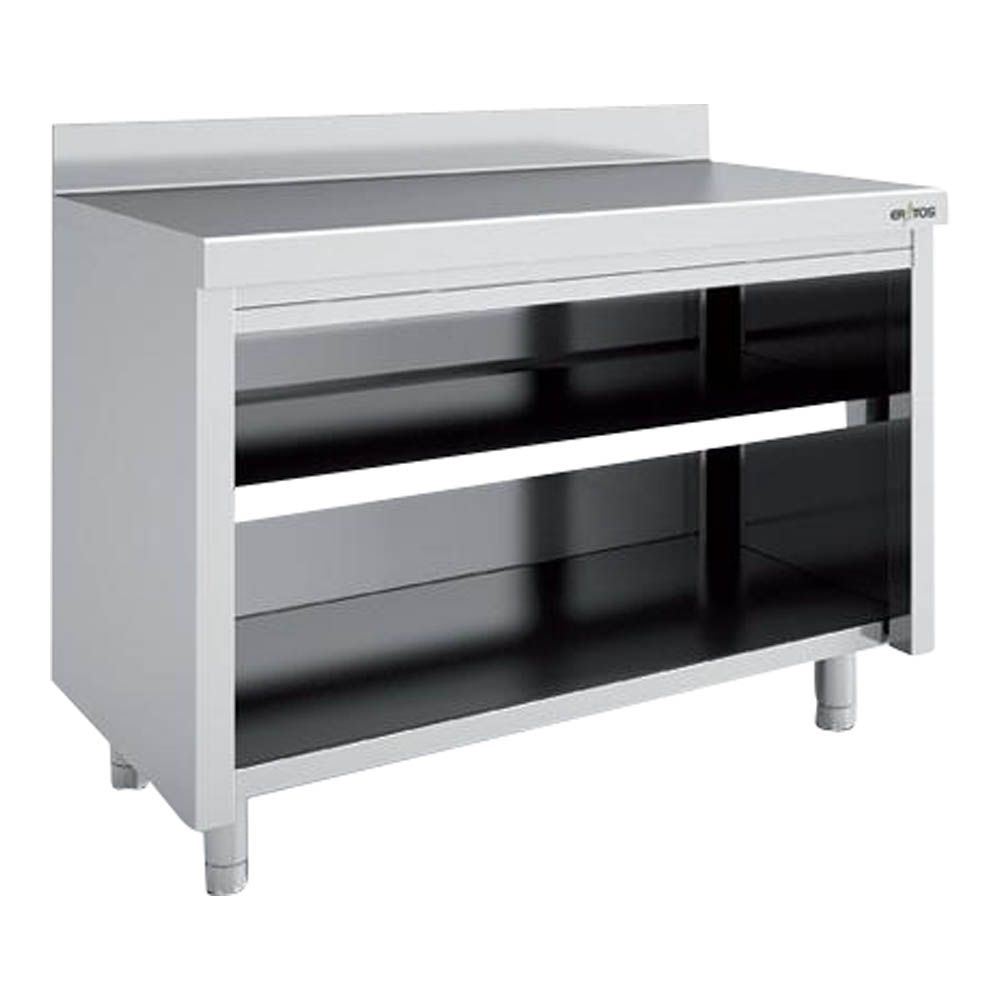 Meuble neutre en inox côté ouvert MNA70-160M