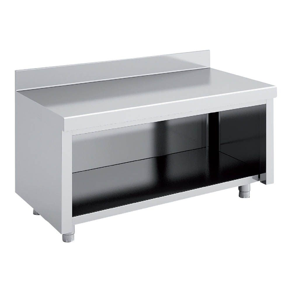 Meuble neutre inox côté ouvert MNAB70-100M