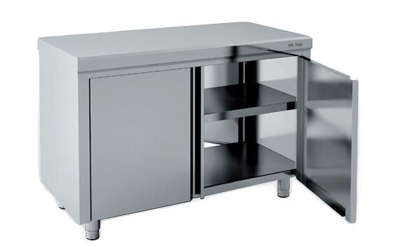 Meuble neutre en inox portes battantes MNBP70-240C