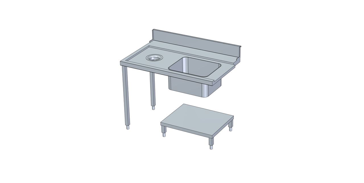 Table laverie avec étagère TVOMPD-120I