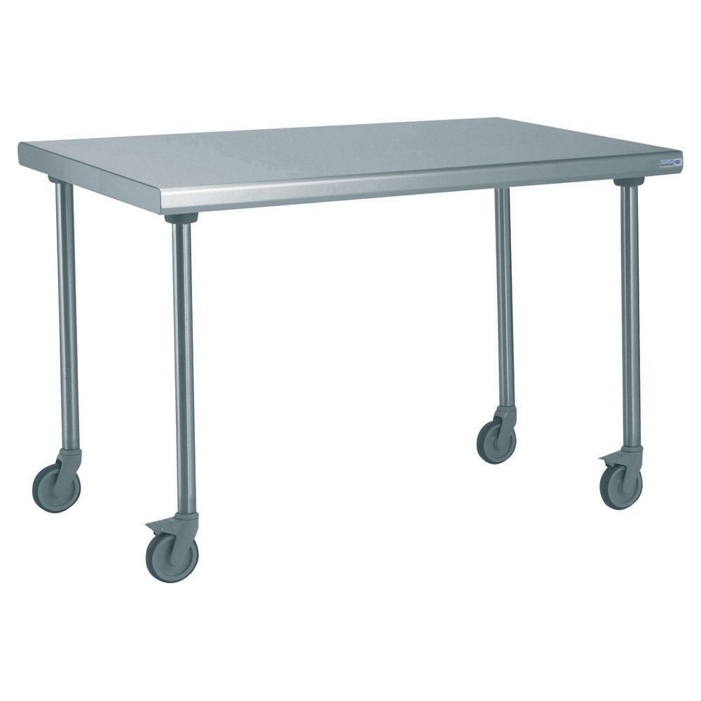 Table inox centrale sur roues longueur 1600 mm Tournus - 414815