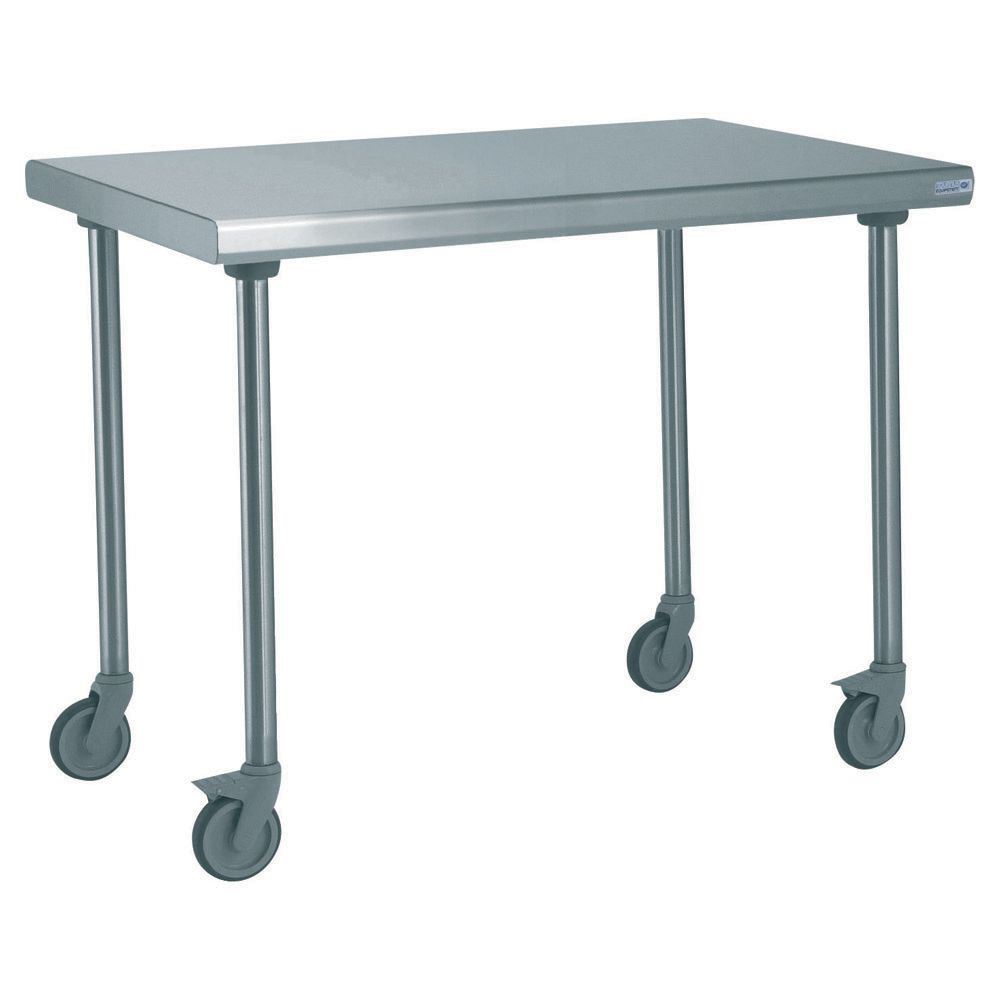 Table inox centrale sur roues longueur 1600 mm Tournus - 414925