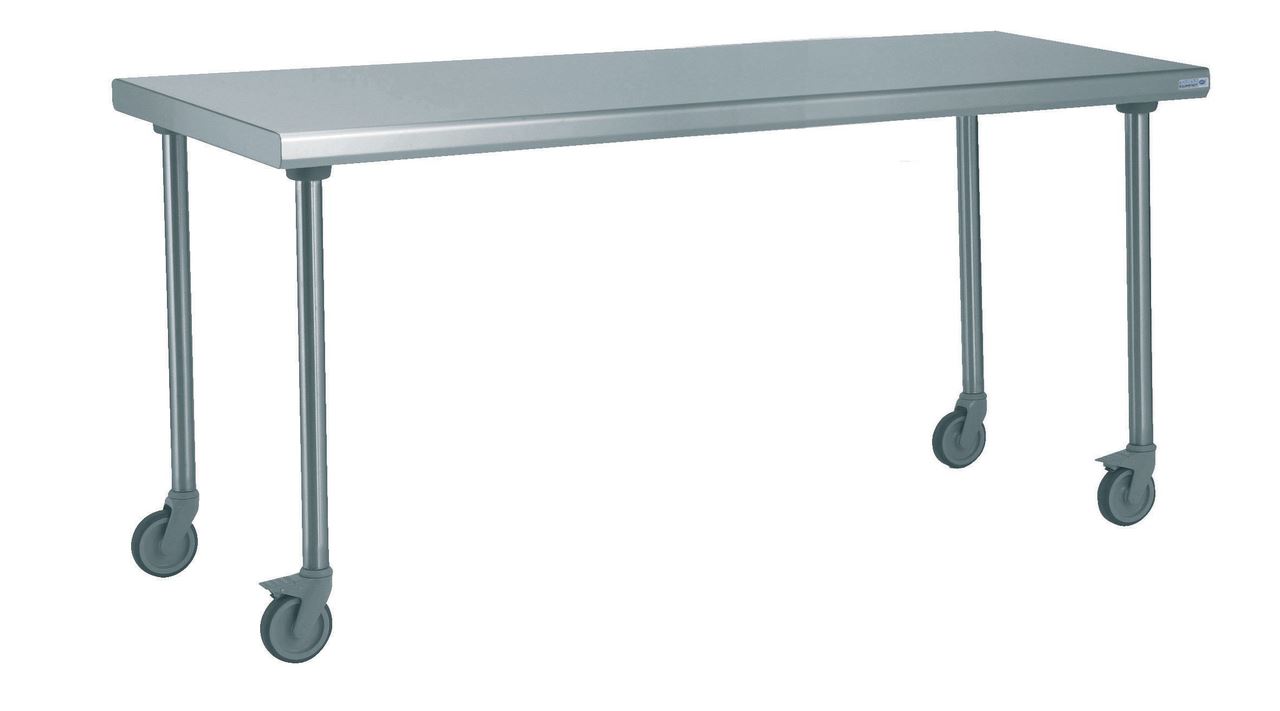 Table inox centrale sur roues longueur 1800 mm Tournus - 414976