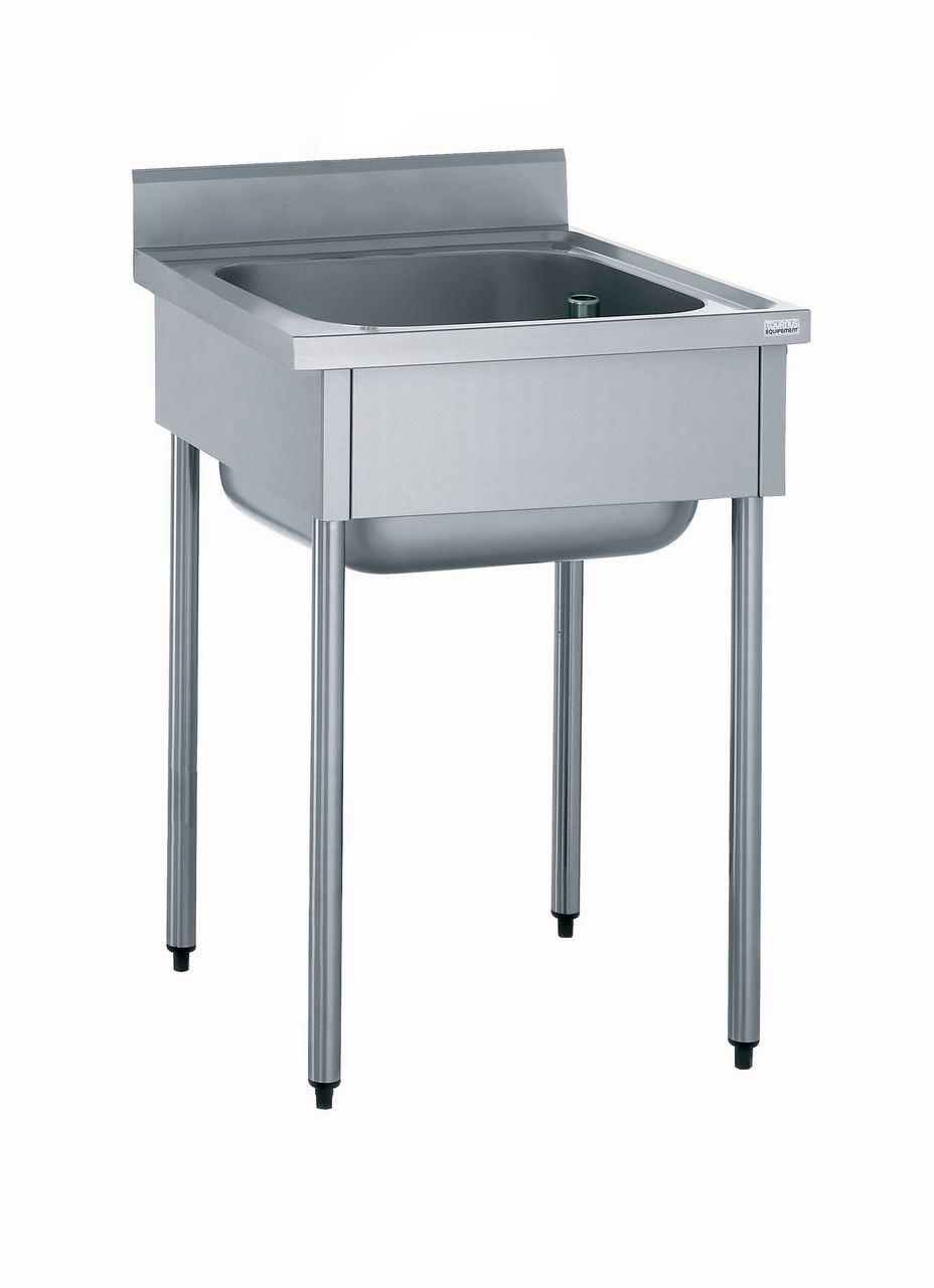 Plonge inox 1 bac sans robinetterie longueur 800 mm Tournus - 503602