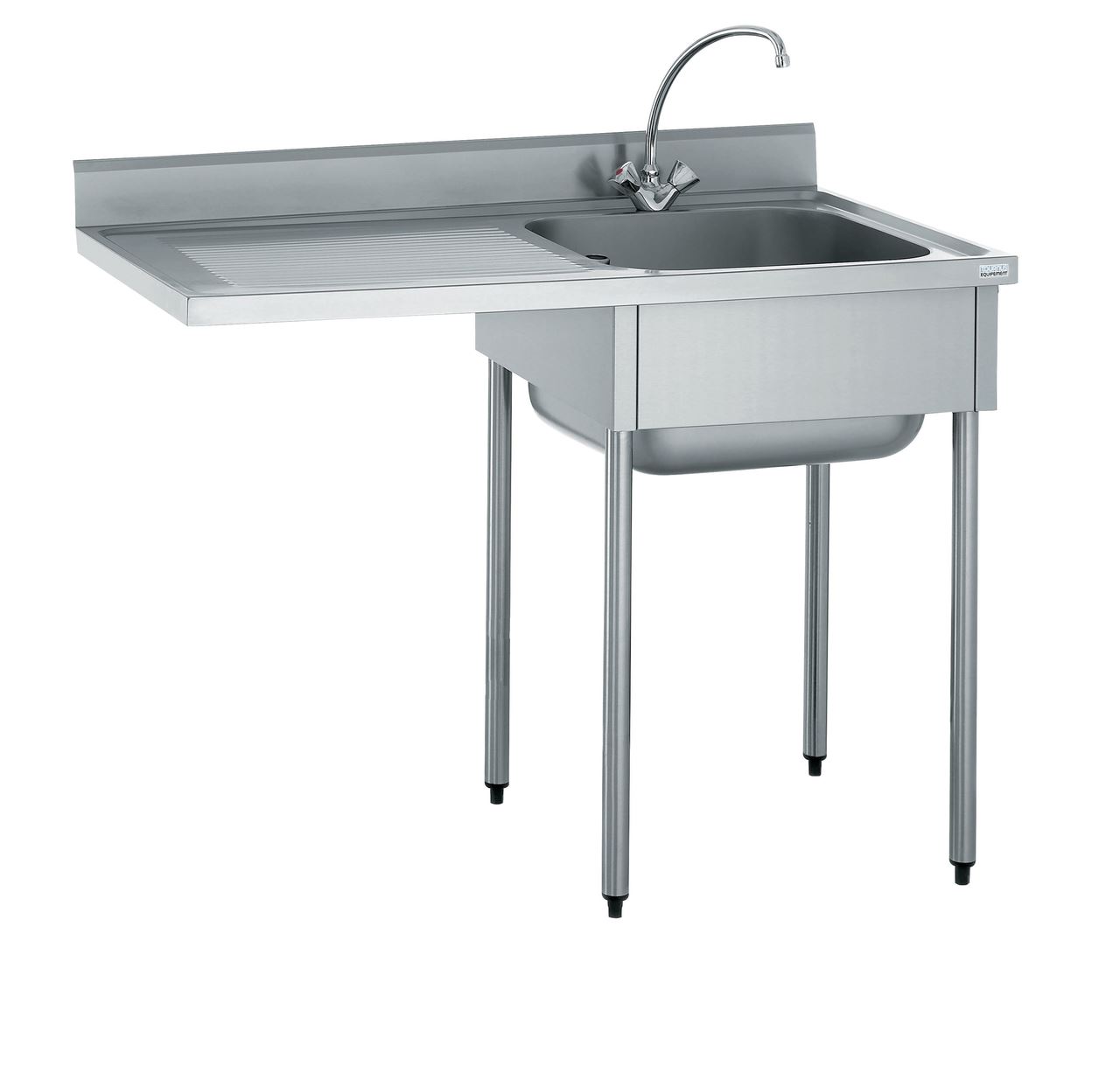 Plonge inox lave-vaisselle encastré 1 bac égouttoir gauche sans robinet l. 500 mm Tournus - 503605