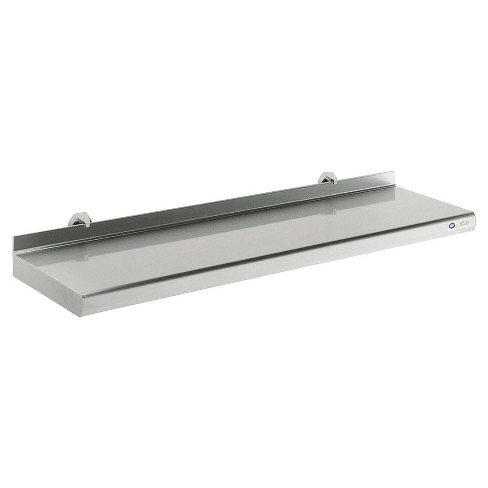Etagère murale inox avec plateau fixation sur console inox longueur 2000 mm Tournus - 509757