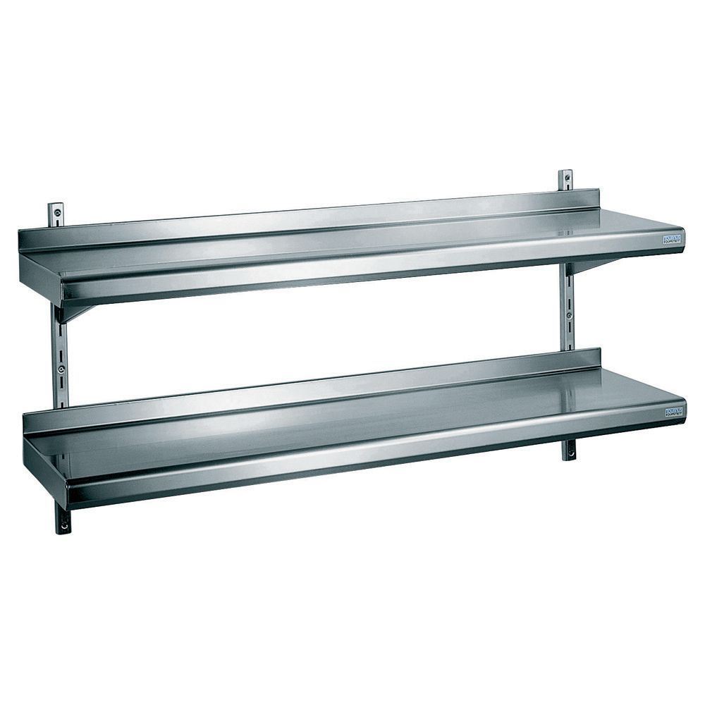 Etagère murale à crémaillères 2 niveaux longueur 1800 mm Tournus - 509931