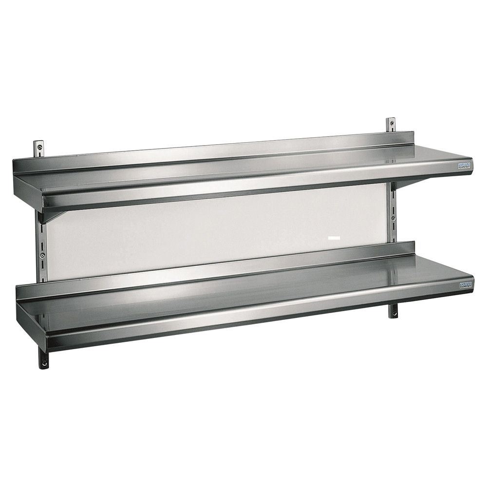 Etagère murale à crémaillères 2 niveaux longueur 800 mm Tournus - 509986