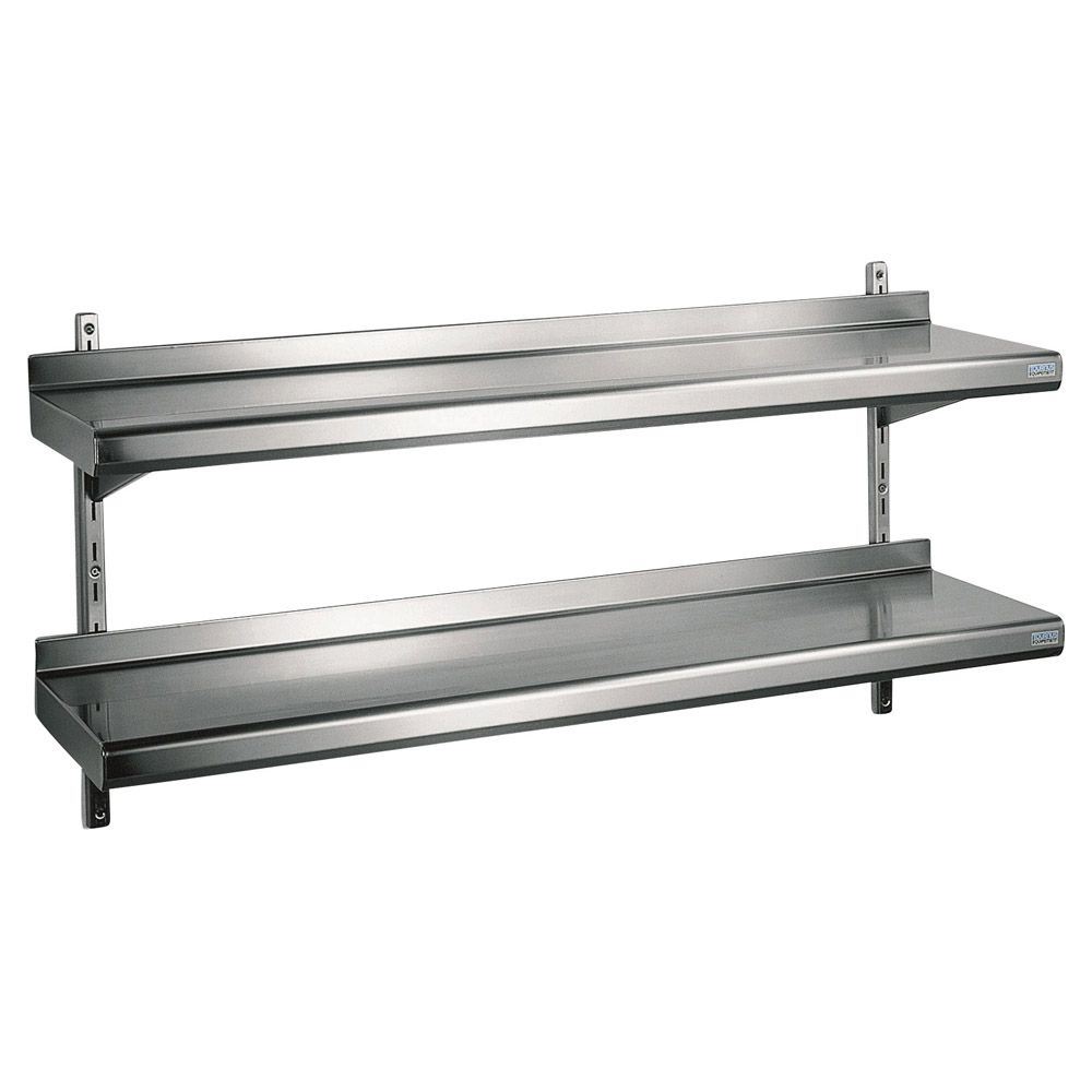 Etagère murale à crémaillères 2 niveaux longueur 1800 mm Tournus - 509992