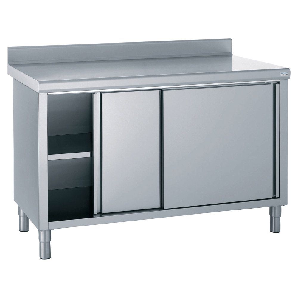 Meuble neutre à portes coulissantes avec dosseret longueur 1500 mm Tournus - 524364