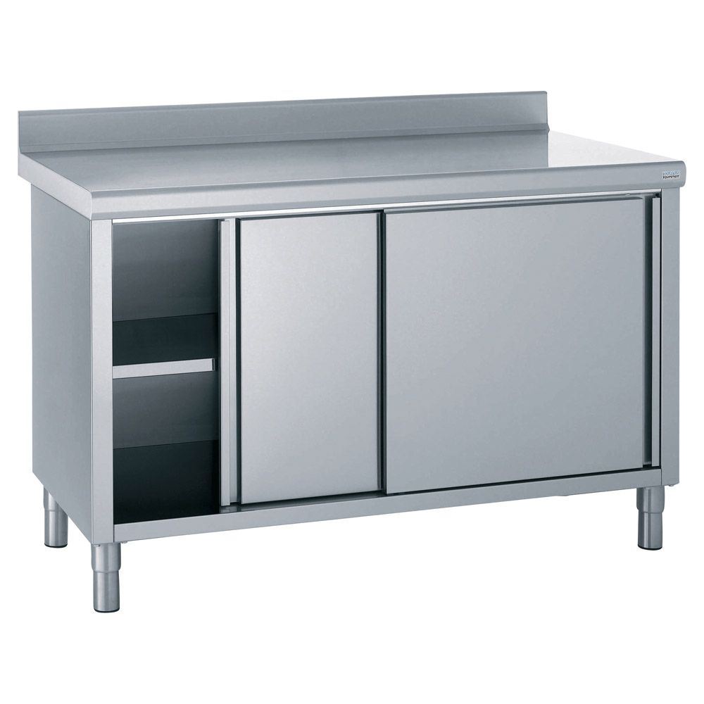 Meuble neutre à portes coulissantes avec dosseret longueur 1200 mm Tournus - 524362