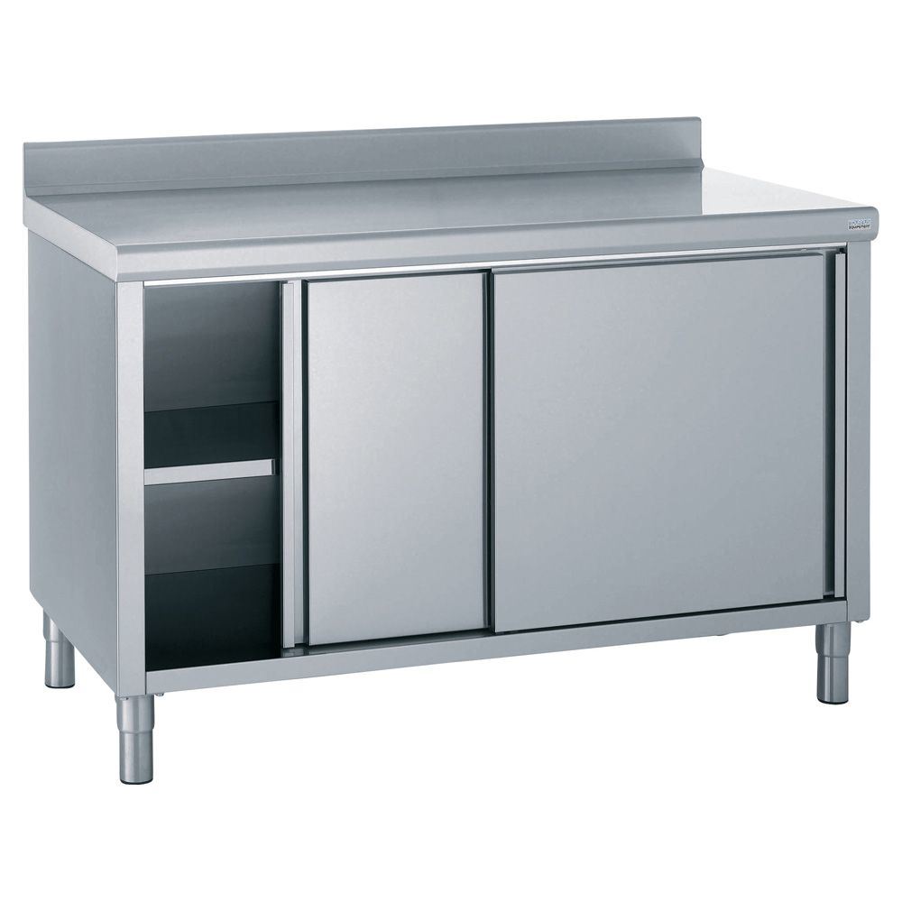 Meuble neutre à portes coulissantes avec dosseret longueur 1600 mm Tournus - 524375