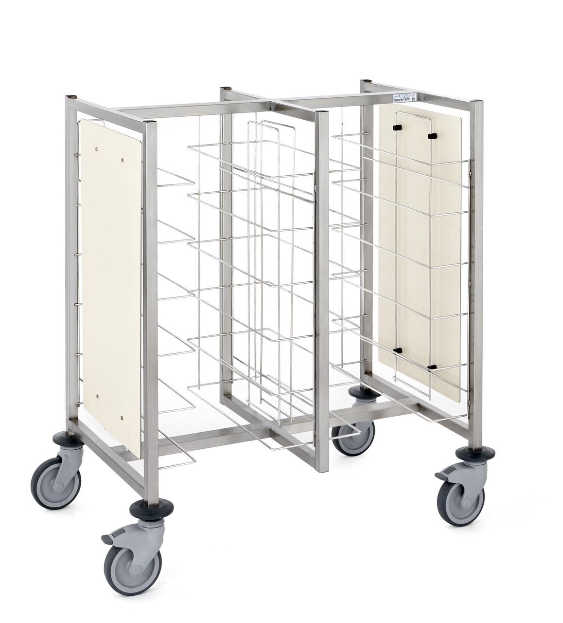 Chariot cafétéria 2 x 6 niveaux double entrée avec parois Tournus - 800072