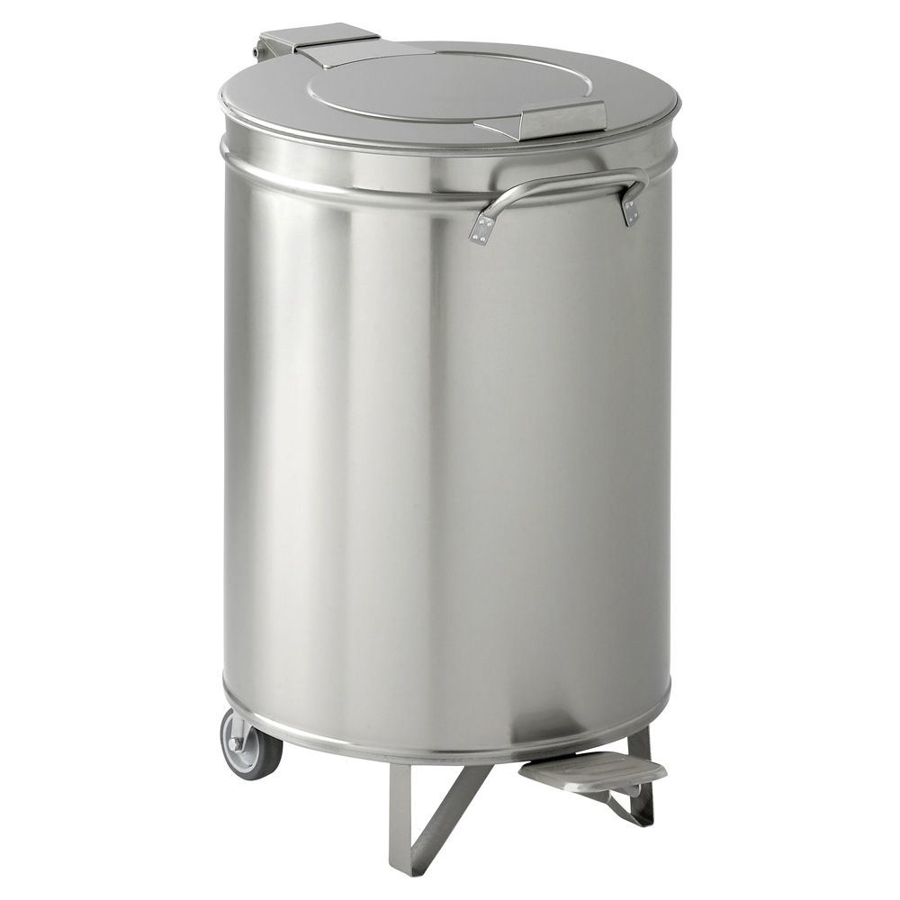 Poubelle roulante avec couvercle à pédale pour sac 105 L litres Tournus - 804407