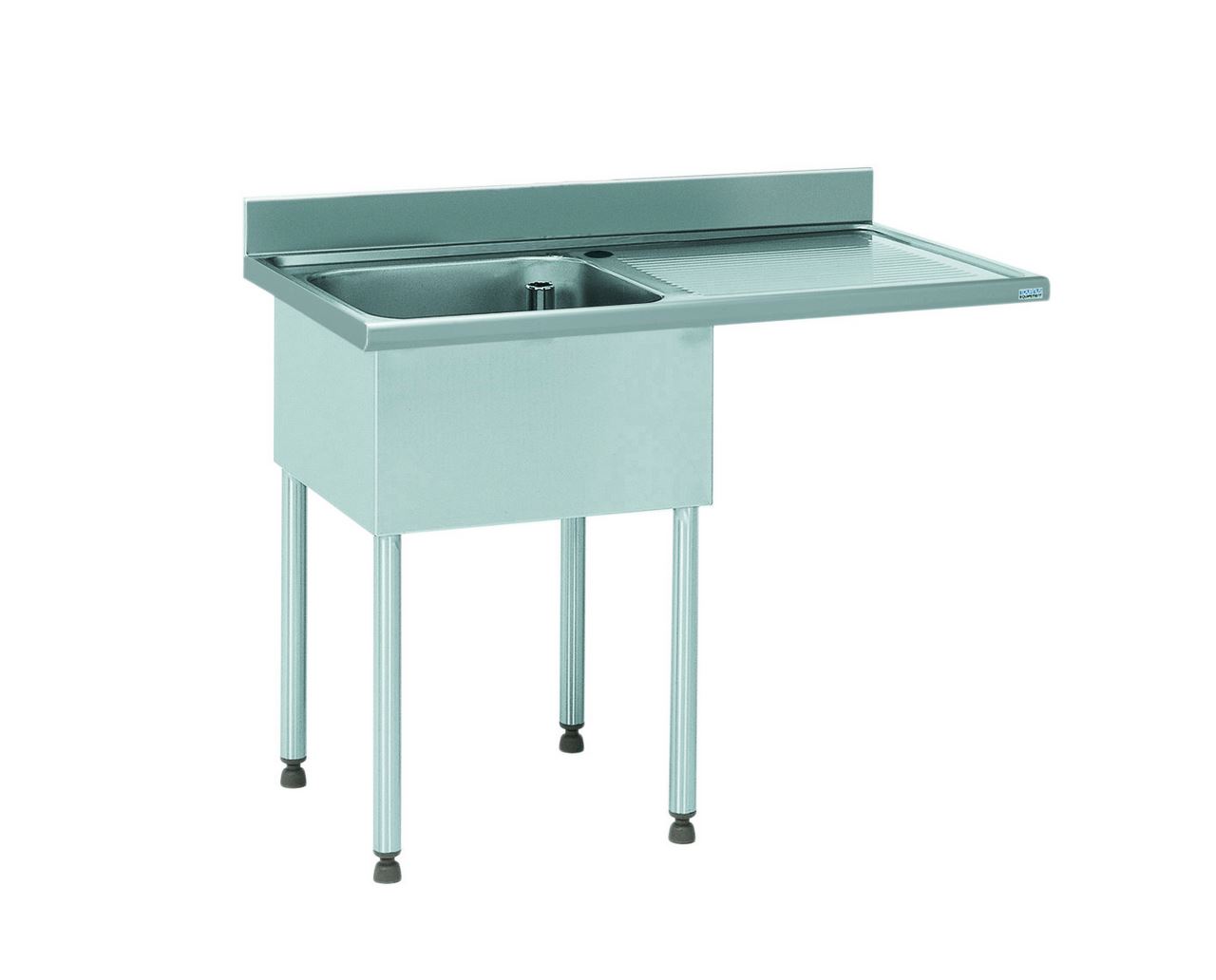 Plonge lave-vaisselle encastré 1 bac égouttoir à droite sans robinet l. 500 mm Tournus - 806591