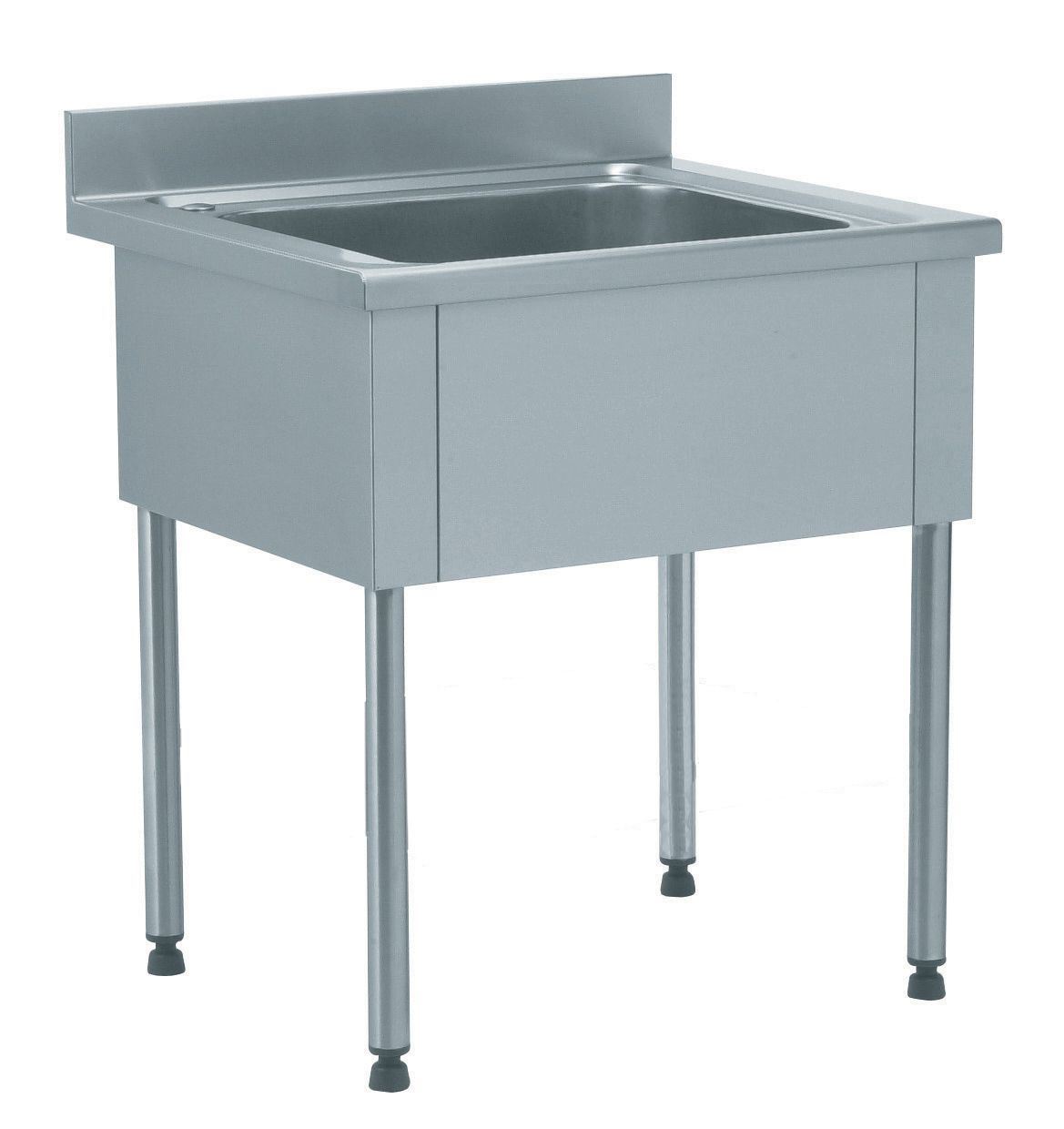 Plonge 1 bac sans égouttoir sans robinetterie longueur 600 mm Tournus - 806680