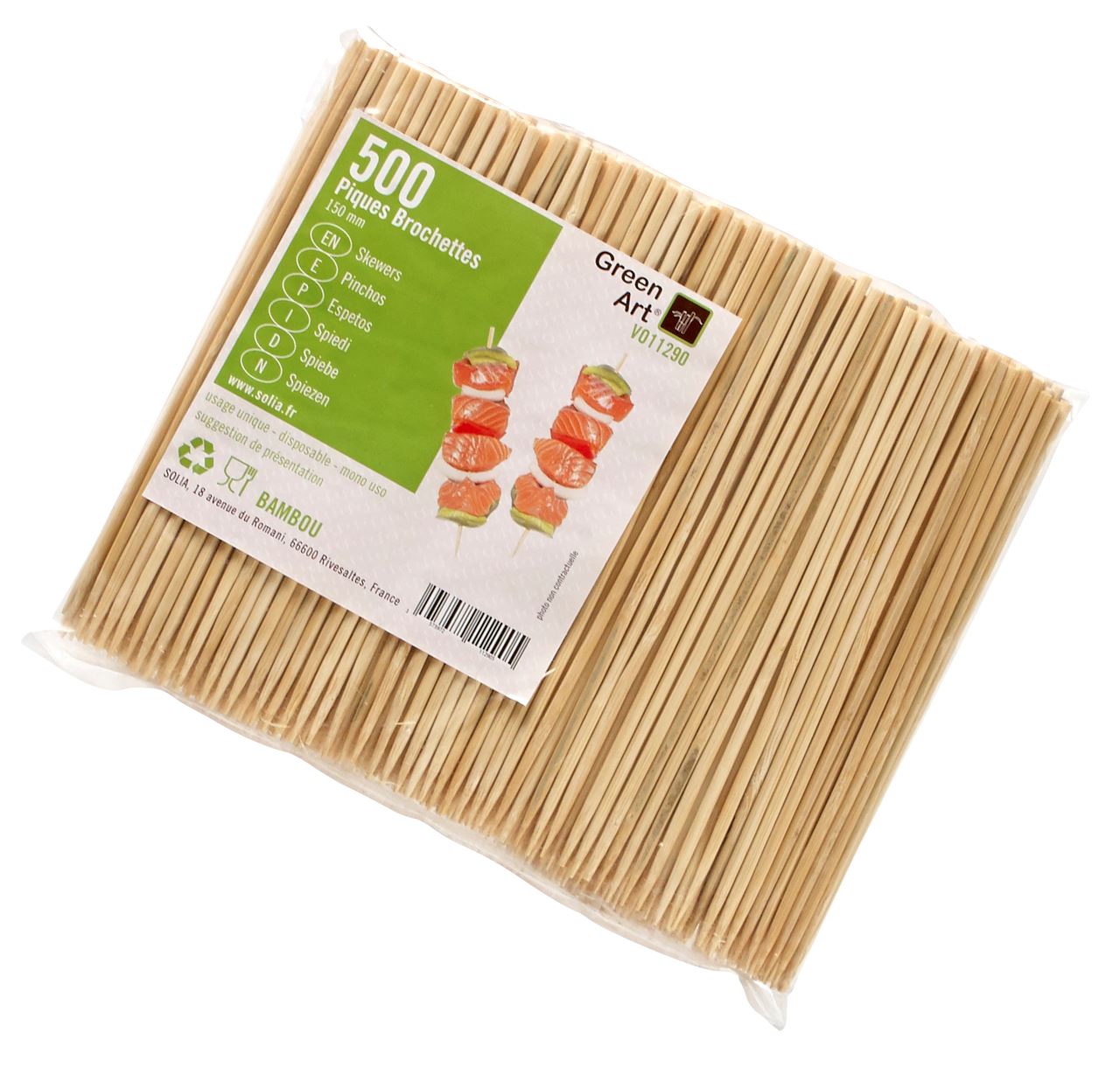 Brochette Solia bambou 15 cm (vendu par 500)