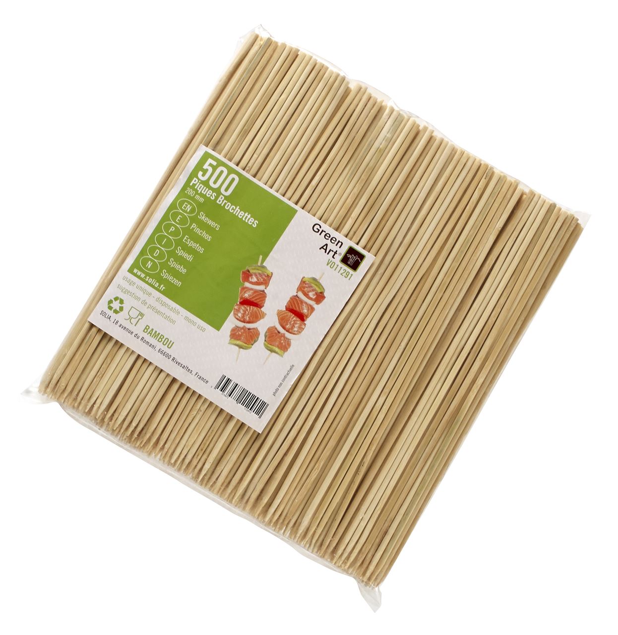 Brochette Solia bambou 20 cm (vendu par 500)
