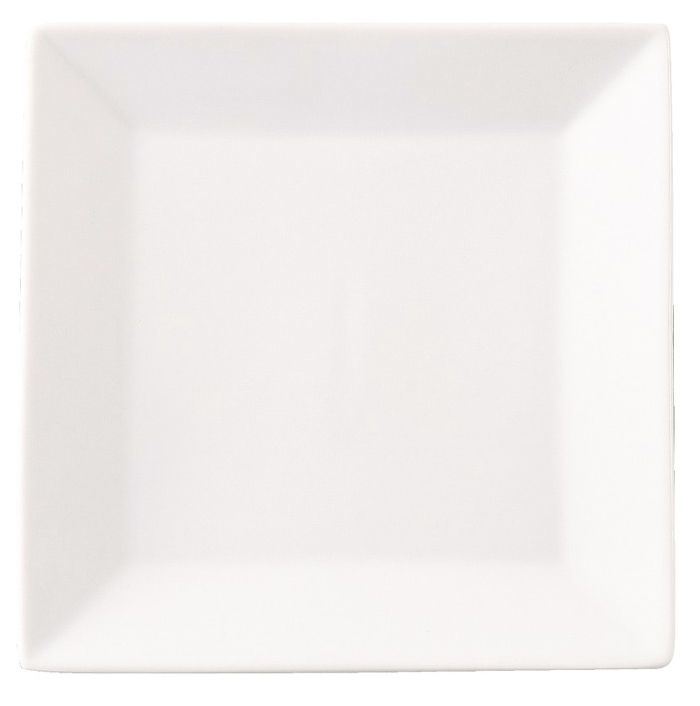 Assiette plate carrée Modern blanc 26 x 26 cm