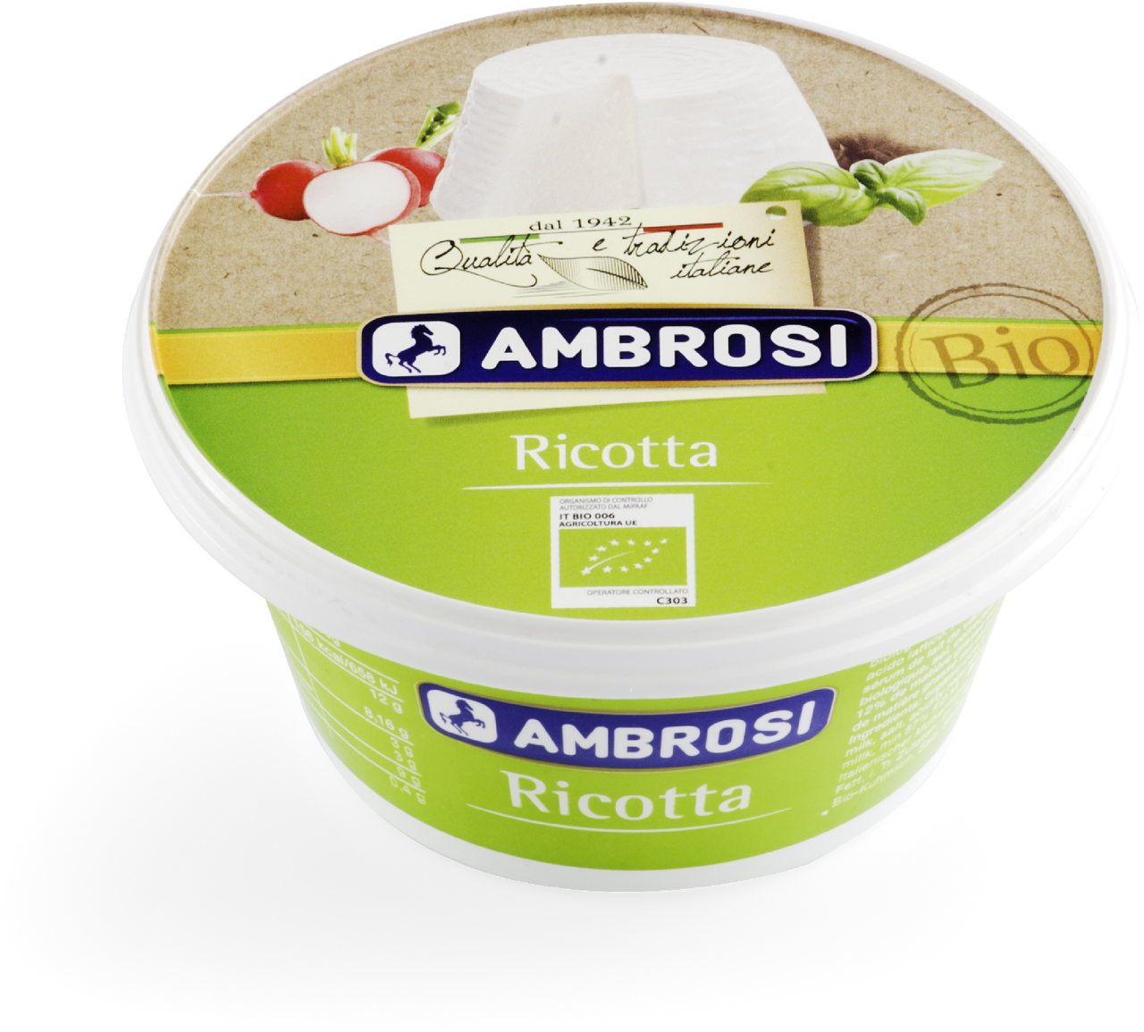 Ambrosi Ricotta vache BIO 250 g