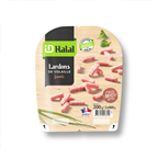 ID halal Lardons de volaille fumés au bois de hêtre halal 2 x 500 g