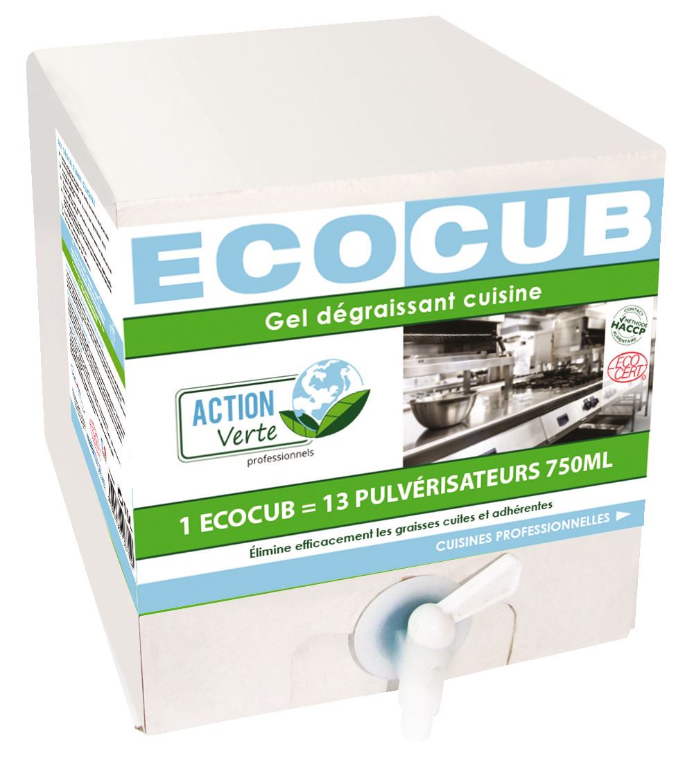 Gel dégraissant cuisine Ecocertifié Ecocub 10 L Action Verte