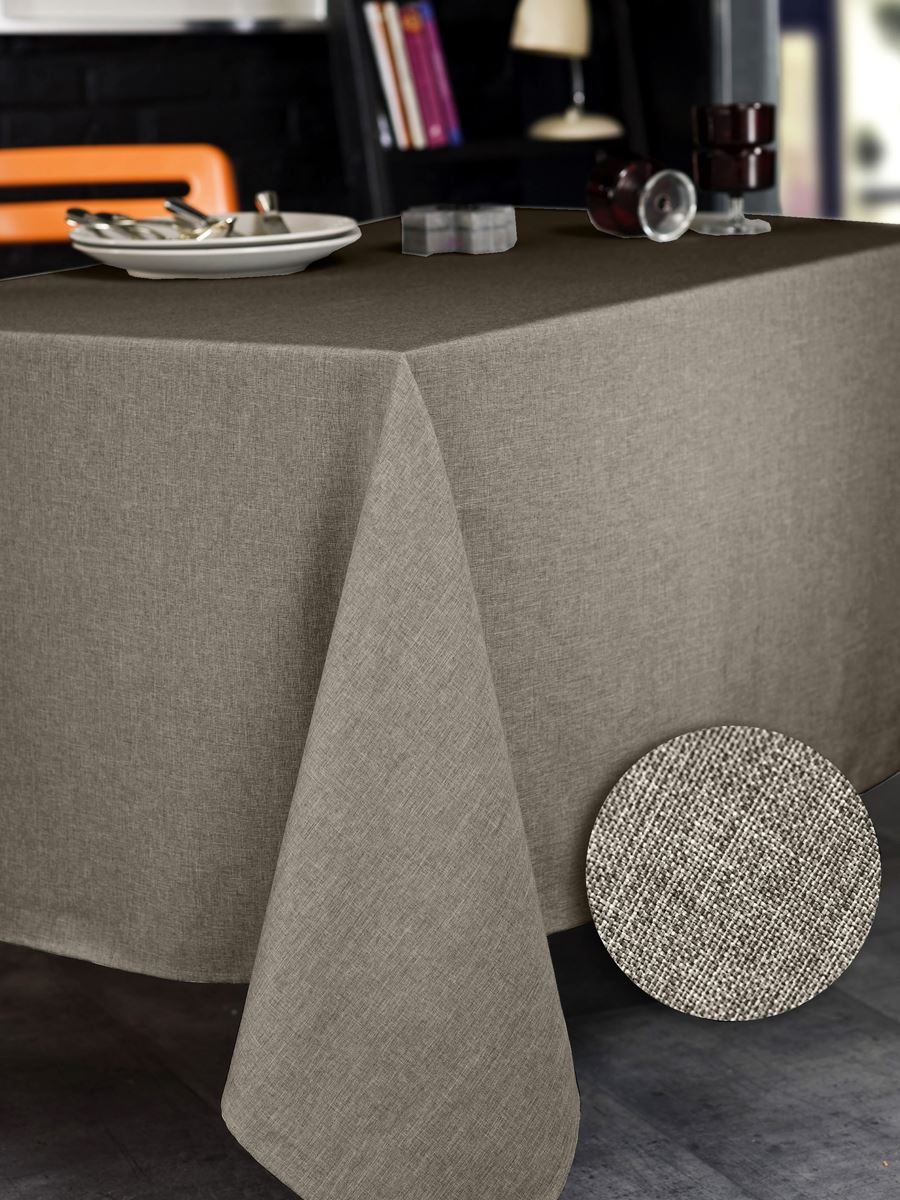 Nappe ronde Brome taupe 180 cm Calitex