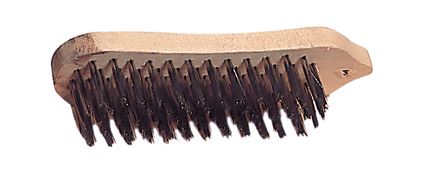 Brosse violon pour grill fils acier laitonné manche bois Matfer - 100132